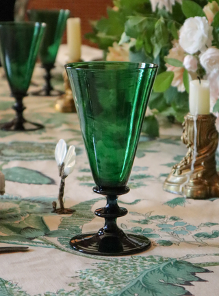 antique green wine glass - shop antique glassware maison fete