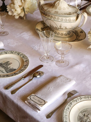 Free-blown clear glass goblet with elegant lines and crystal clarity