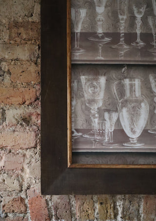 Buy framed textile art – Pierre Frey Boheme Taupe fabric in decorative frame