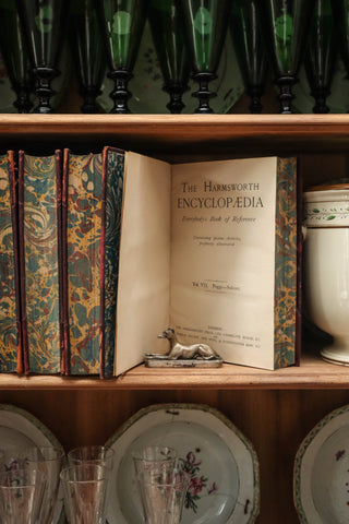 Buy decorative antique Harmsworth encyclopedias – leather bindings with gilt details