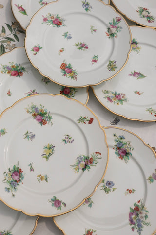 Floral & Gilt Dinner Plates