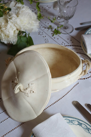 Collectible 18th century French tableware – earthenware vegetable tureen
