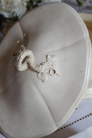 Buy 18th century French earthenware tureen – antique pedestal serving piece