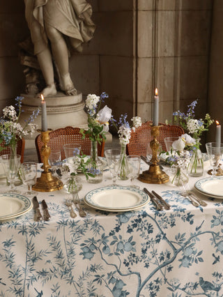Willow Blue chinoiserie tablecloth by Zardi & Zardi for Maison Fête - blue and white tablecloth