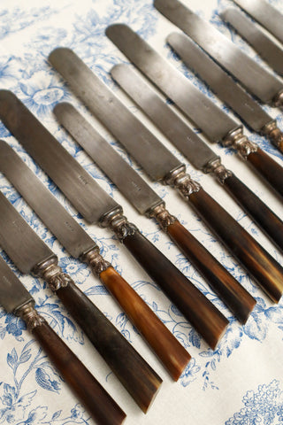 French antique knives with dark horn handles – Maison Fête shop