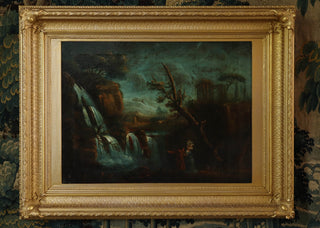 Buy 18th century French School oil landscapes – signed pair in gilded frames