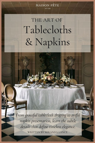 The Art of Table Styling digital guidebook by Maison Fête — a beautifully designed eBook teaching how to create elegant, timeless table settings with antique inspiration and expert hosting tips.