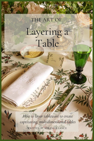 The Art of Table Styling digital guidebook by Maison Fête — a beautifully designed eBook teaching how to create elegant, timeless table settings with antique inspiration and expert hosting tips.