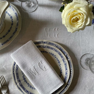 BLUE GIEN DINNER PLATES AND SERVER - 12 PIECES