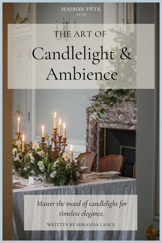 The Art of Table Styling digital guidebook by Maison Fête — a beautifully designed eBook teaching how to create elegant, timeless table settings with antique inspiration and expert hosting tips.