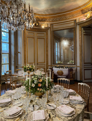 Dinner party event in a French chateau in Paris
