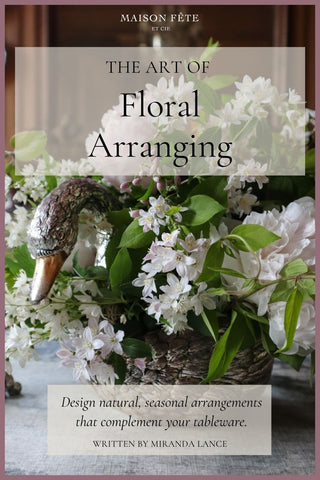 The Art of Table Styling digital guidebook by Maison Fête — a beautifully designed eBook teaching how to create elegant, timeless table settings with antique inspiration and expert hosting tips.
