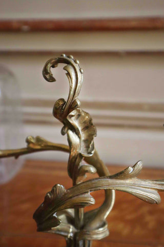 GILDED BRONZE CANDELABRA - PAIR