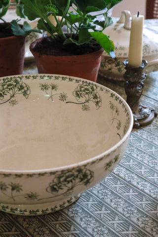 PALMYRE GREEN & WHITE SERVICES DE TABLE - 60 PIECES