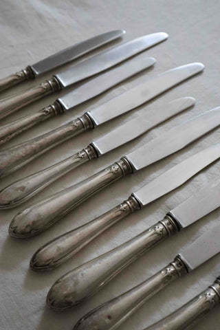 FRENCH SILVER KNIFE SET - 20 PIECES
