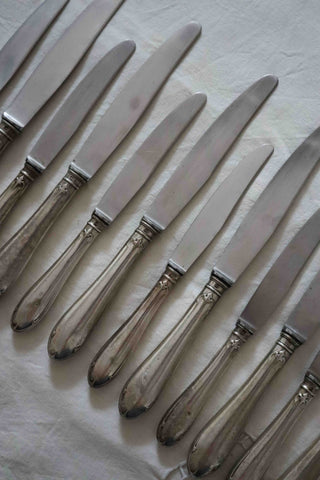 FRENCH SILVER KNIFE SET - 20 PIECES