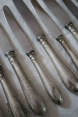 FRENCH SILVER KNIFE SET - 20 PIECES