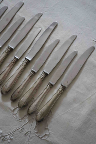 FRENCH SILVER KNIFE SET - 20 PIECES