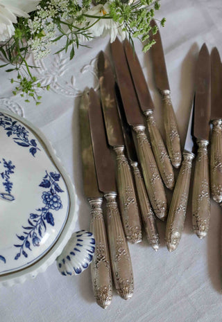 STERLING SILVER LOUIS XVI CUTLERY SET - 24 PIECES