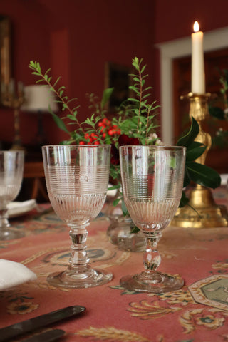 FRENCH RIBBED GLASSES - SET OF 8