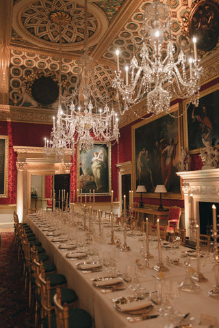 Table set at Spencer House London, vintage tableware for hire UK