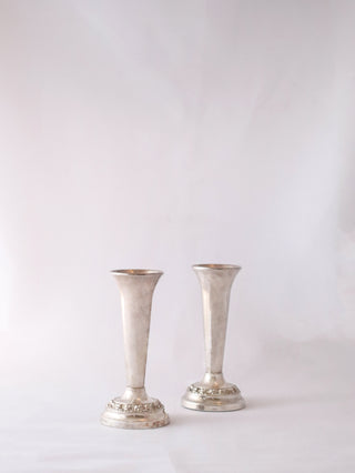 Vintage silver bud vase rental London for wedding styling