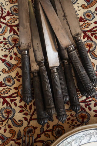 French Antique Dinner Knives - Set of 10