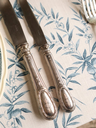 Ornate 'MB' Monogrammed Knife Set - 12 Pieces