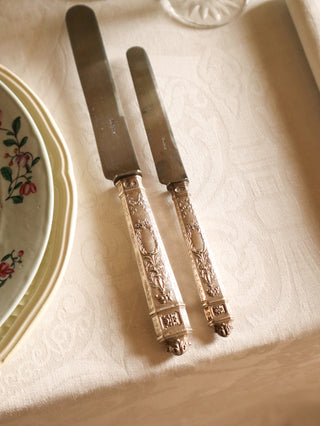 French Minerva Silver Knife Set - 24 Pieces