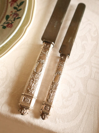 French Minerva Silver Knife Set - 24 Pieces