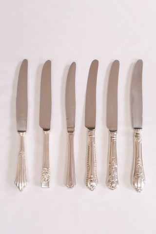 Mixed Vintage Dinner Knives - Rental