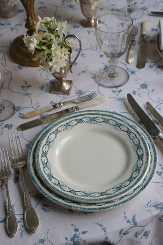 Blue Floral Dessert Plates