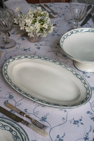 Blue Floral Oval Serving Dishes
