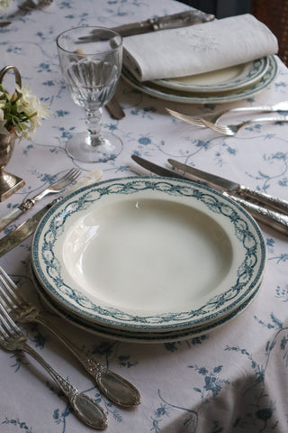 Blue Floral Dinner Bowls