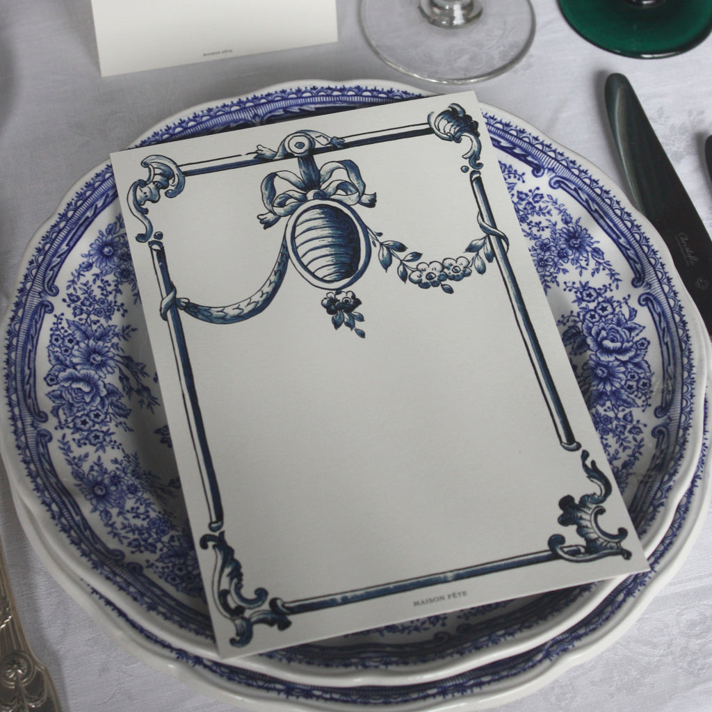 Delft Tile Menu Cards (Set of 6) | Shop Antique Menus & Place Cards ...